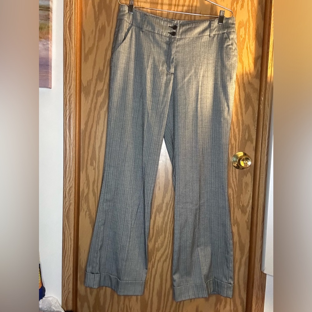 New York & Company. Women’s dress pants. Steel grey. Wide leg. Size 12.